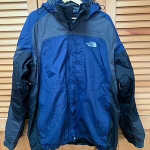 The North Face Men's 2-in-1 Navy, Black, and Charcoal Performance Jacket